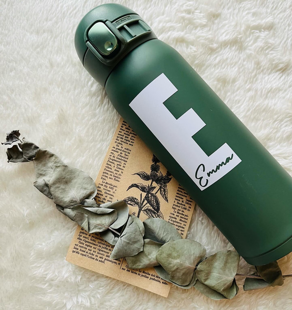 おしゃれ＊イニシャルお名前ステッカー＊ 耐水シール お名前シール オーダー インテリアステッカー かわいい 人気 10枚目の画像