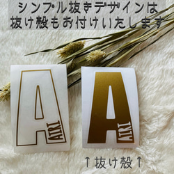 おしゃれ＊イニシャルお名前ステッカー＊ 耐水シール お名前シール オーダー インテリアステッカー かわいい 人気 6枚目の画像