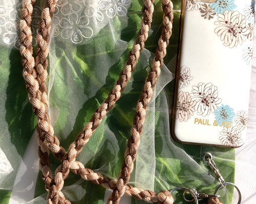 完成品 ショルダーストラップ スマホ•ショルダー パラコード 四つ編み