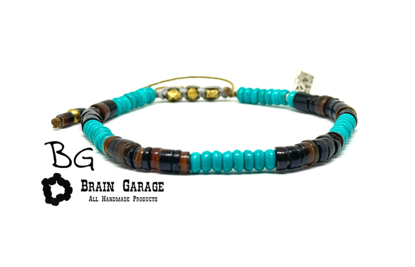 SDB Manuelito Horn and Turquoise Bracelet