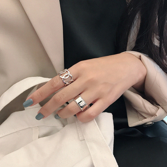 SILVER925-79 Ring リング シルバ−925 調整可能 巾着付 ジュエリー
