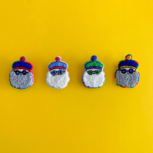 カラフルおじさん 刺繍ブローチ ブローチ いちはちや 通販 17859651  