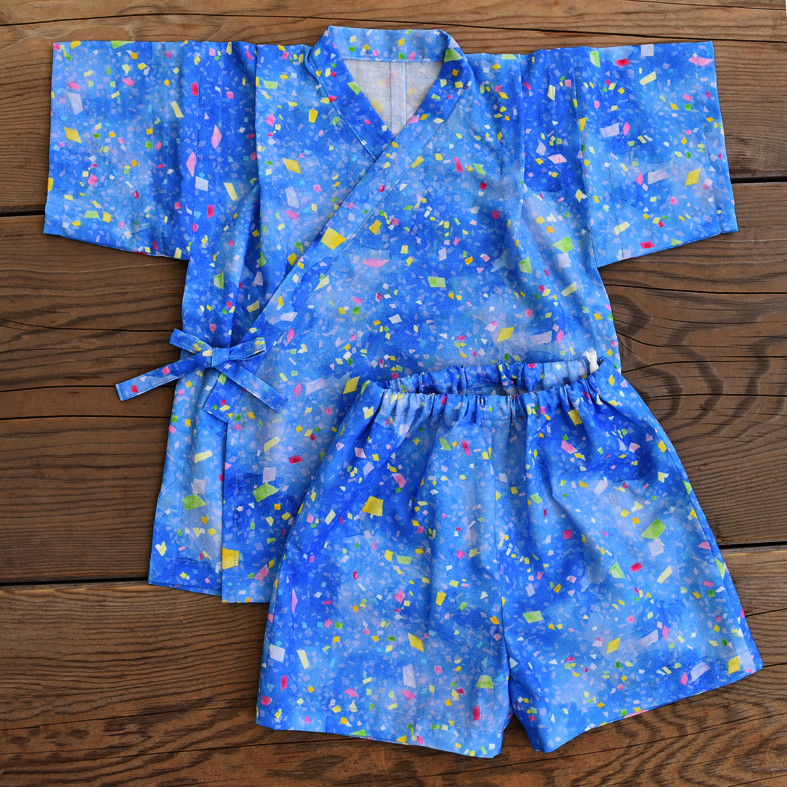 kuuki甚平 100〜110サイズ（宇宙）