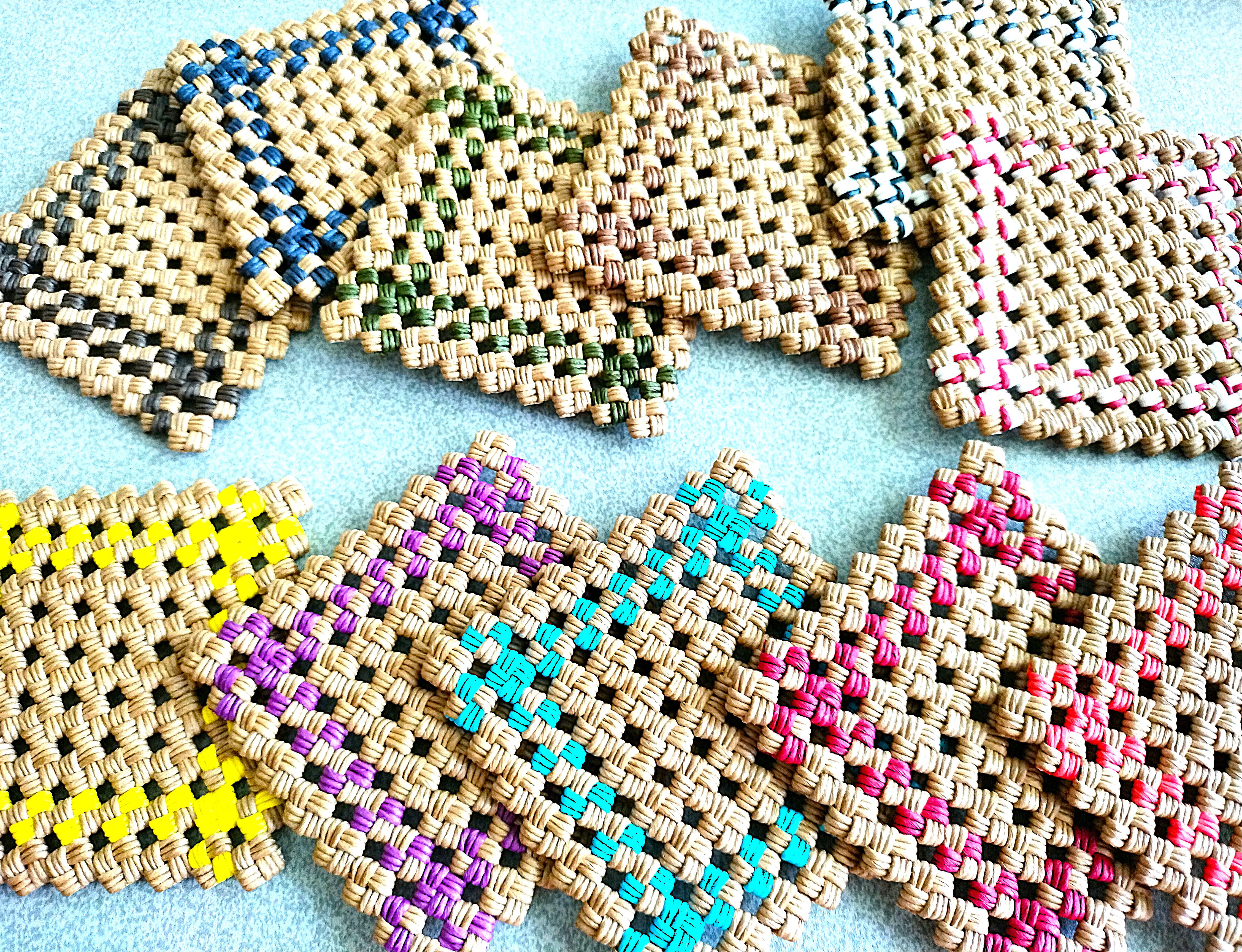 ハンドメイド【930】金襴布地コースター50枚セット