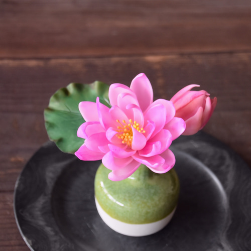 ◇粘土のお花◇ 睡蓮（スイレン） A1007 プリザーブドフラワー