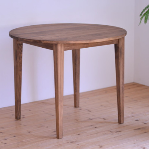 オーク材のラウンドダイニング［3サイズ 70cm 80cm 90cm] セミ