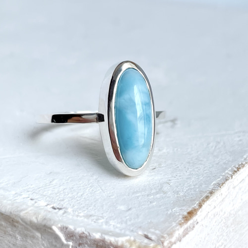 ☆爽やかブルー☆ ラリマーリング サイズ13号 SILVER950 〈送料 