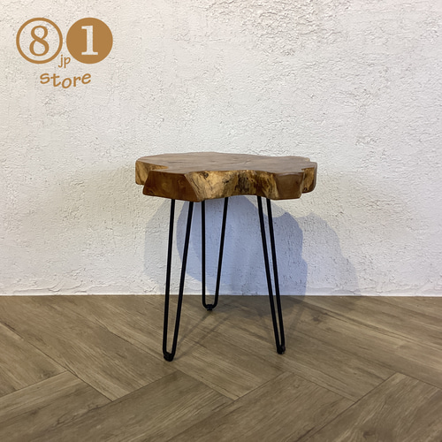 英国アンティーク木製ワインテーブル/サイドテーブル机/花台飾り棚(81-337)