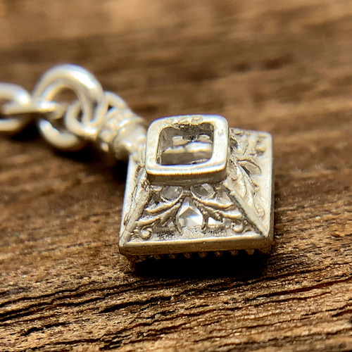 クリア メンズ ドロップピアス/シルバー925 片耳用/セカンドピアス