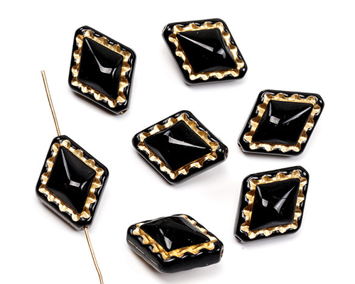 A5336 90個 アクリルビーズ ひし形ビーズ 菱形ビーズ アンティーク調