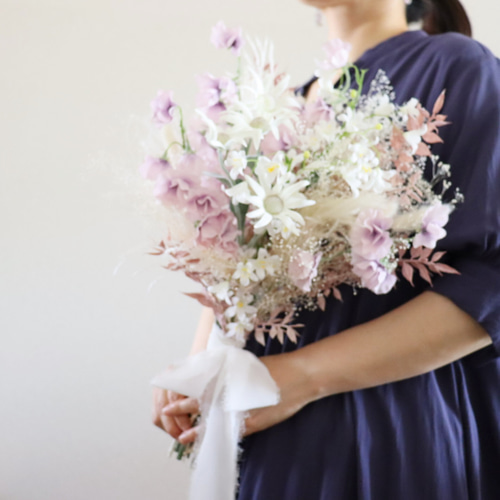 アーティフィシャルブーケ　結婚式　ウェディング(値下げ交渉あり) アーティフィシャルフラワーブーケ、クラッチブーケ