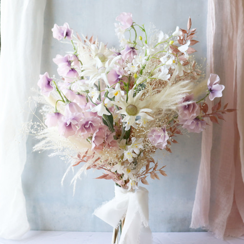 milky color bouquet アーティフィシャルフラワーブーケ アーティフィシャルフラワーブーケ ウェディングブーケ