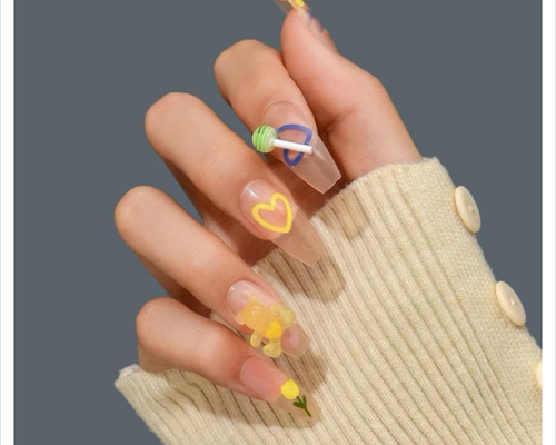 ネイルチップ パステルネイル 黄色ネイル ちゅるん チェック 量産型 スナ系 白 ネイルチップ パステルネイル 黄色ネイル ちゅるん チェック
