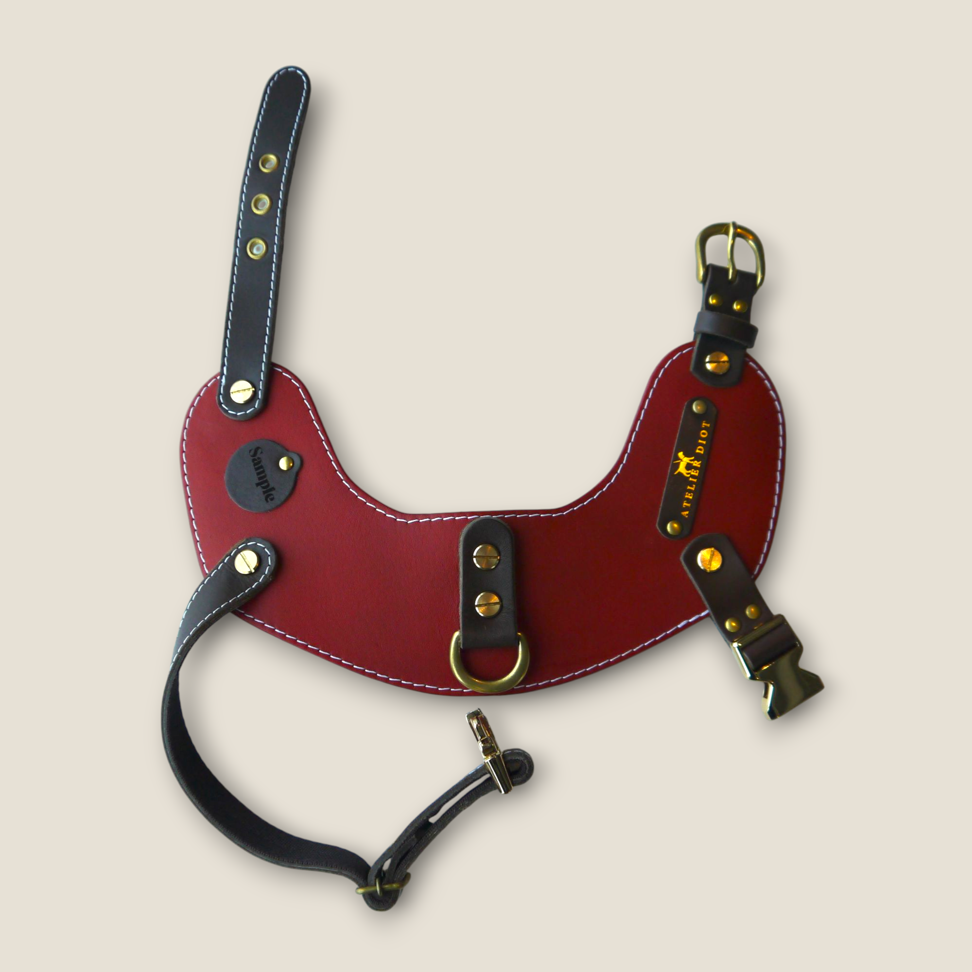 姫路レザー ノルウェージャン 犬用ハーネス カラーシリーズ 【小型～中型犬サイズ】