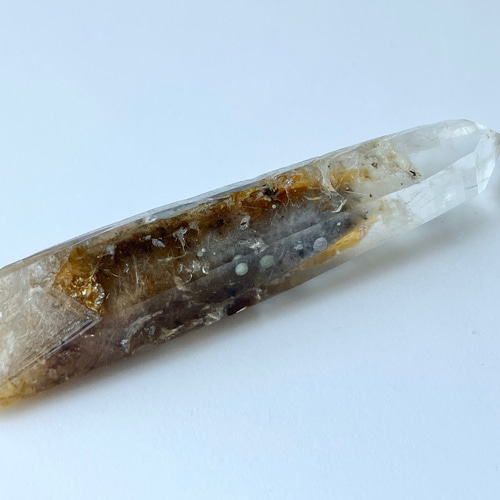 高品質✨まりも入り水晶ポイント Marimo Quartz 日本 マリモ水晶 ポイント原石 天然石