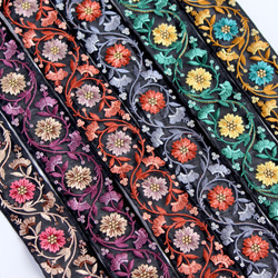 インド刺繍リボン No.23【マスタード】　インド刺繍/刺繍リボン/刺繍/リボン/トリム/ブレード 5枚目の画像