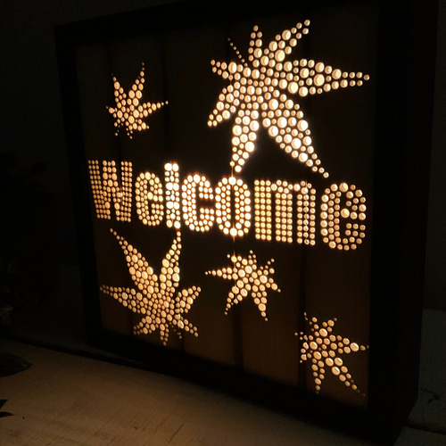 ボックス型竹伝喜ーちくでんきー ◇WELCOME紅葉◇ ウェルカムボード
