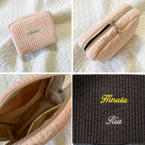 Mサイズ name刺繍 nubi minipouch ミニポーチ ヌビポーチ ヌビ イブル