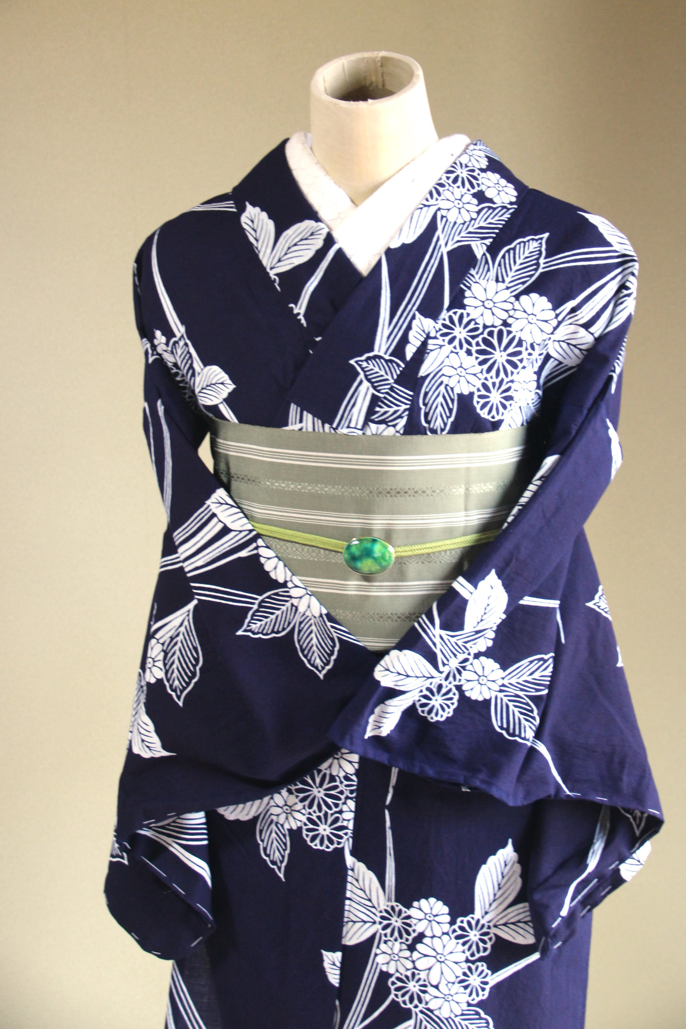 D868   綿絽　藍染　浴衣　菖蒲　夏着物　極美品 D868 綿絽 藍染 浴衣 菖蒲 夏着物 極美品 限定版 D868 綿絽