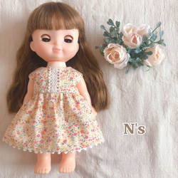 26cmドール用 ガーリーなピンク薔薇パジャマ ソランちゃん レミン