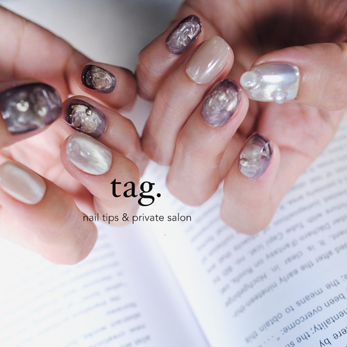 Deep sea ink nuance|ネイルチップ ニュアンス インクネイル ミラー  