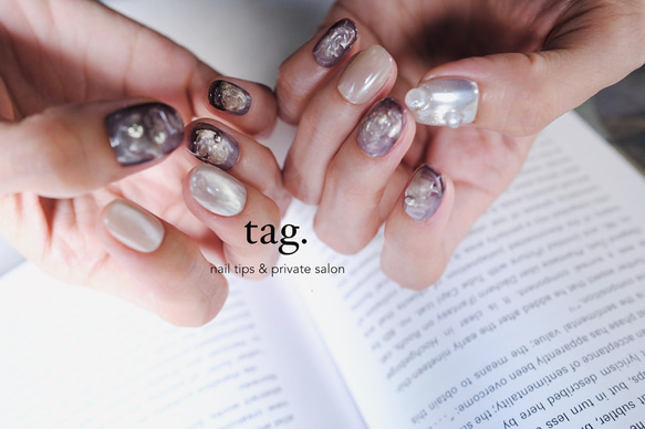 Deep sea ink nuance|ネイルチップ ニュアンス インクネイル ミラー  