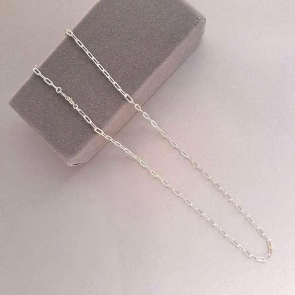 クリップチェーンネックレス　2.5mm SV925 45cm　Y字 4枚目の画像