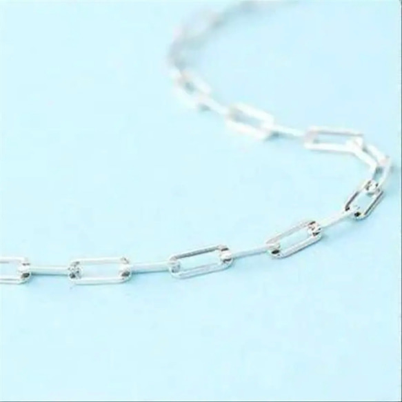クリップチェーンネックレス　2.5mm SV925 45cm　Y字 6枚目の画像
