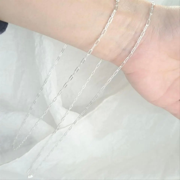 クリップチェーンネックレス　2.5mm SV925 45cm　Y字 9枚目の画像