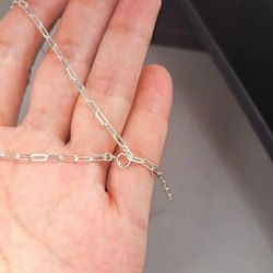 クリップチェーンネックレス　2.5mm SV925 45cm　Y字 2枚目の画像