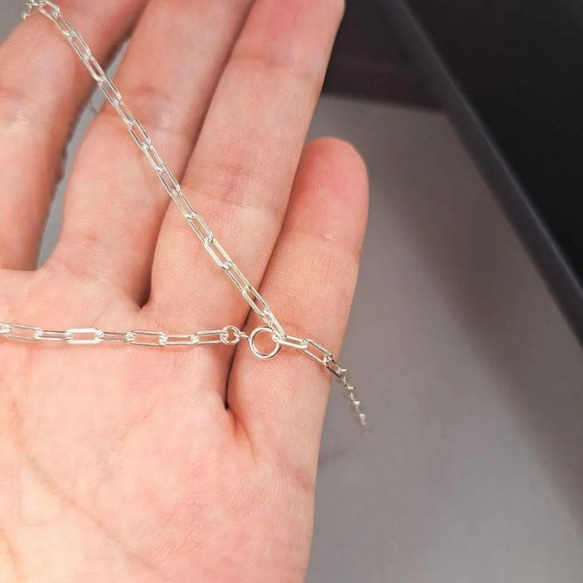 クリップチェーンネックレス　2.5mm SV925 45cm　Y字 2枚目の画像