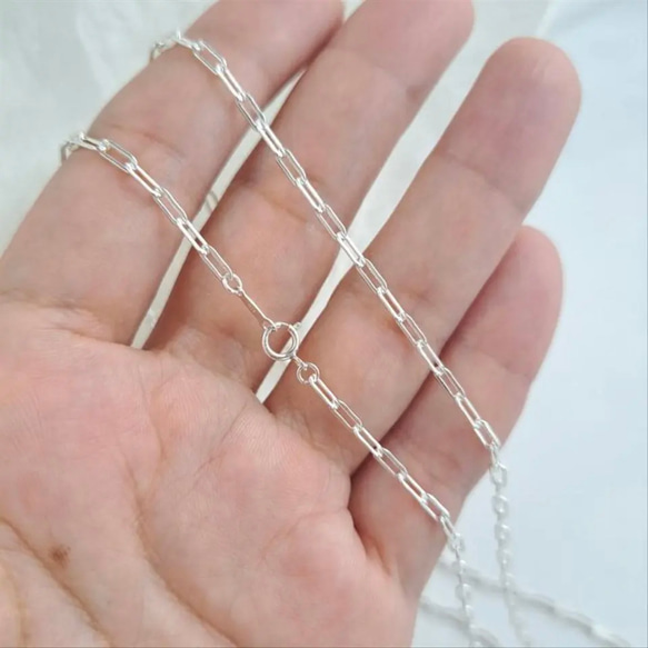 クリップチェーンネックレス　2.5mm SV925 45cm　Y字 8枚目の画像
