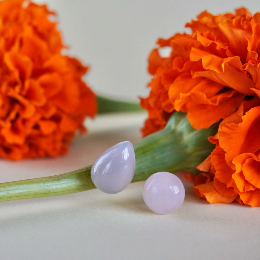 【桃色×グレー】世界に一つだけの天然石／フォークリング／ローズクォーツ×グレーオニキス／指輪／送料無料