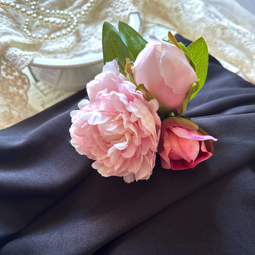 ウェディングブーケ♡︎ふんわりピオニーの大人ピンクブーケアーティ