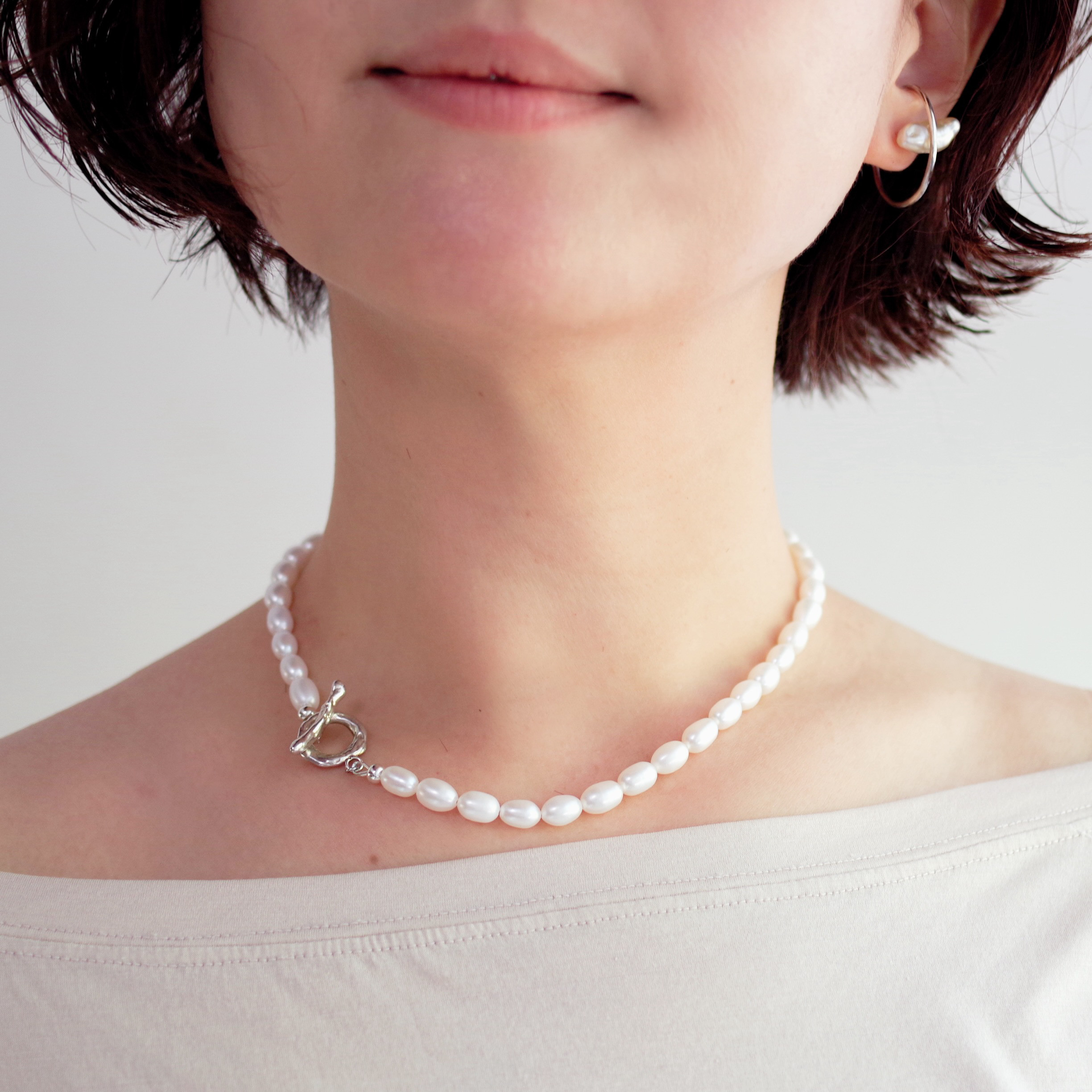 【フォーマルにも】【bloom×toiro コラボ作品】water pearl necklace sv925 11,400円