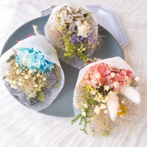6月の幸福のおまじない 紫陽花守り あじさいのお守り 幸せの花飾り