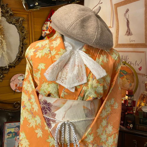 和洋折衷 着物 リメイク ワンピース ドレス 名古屋帯サッシュ 和洋折衷 着物 リメイク ワンピース ドレス 名古屋帯サッシュ