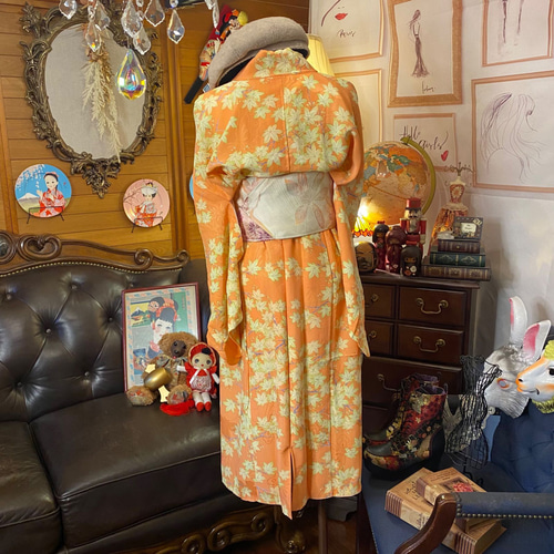 和洋折衷 着物 リメイク ワンピース ドレス 名古屋帯サッシュ 和洋折衷 着物 リメイク ワンピース ドレス 名古屋帯サッシュ