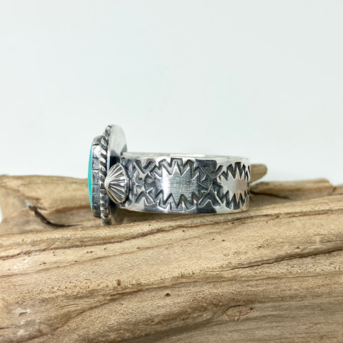 バハカリフォルニア ターコイズ トルコ石 シルバーリング 指輪 23号  