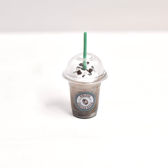 レトロ水彩カフェ＊可愛いロゴ入りテイクアウトアイスカフェモカ