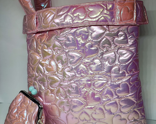 【ハンドメイド】がま口バッグ　 キラキラ蝶々　2点セット　 #413 65350b49fc4af8241ccdfca9181bb9