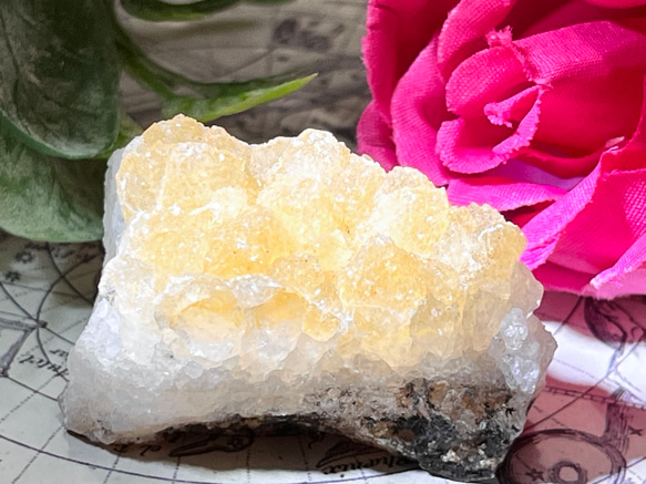 恋愛・ビジネス】シュガーキャップ シトリンクォーツ 原石 クラスター