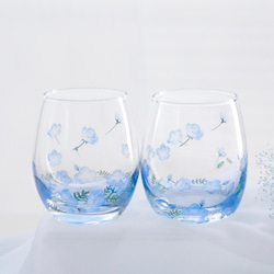 空を舞うネモフィラのグラス 4枚目の画像