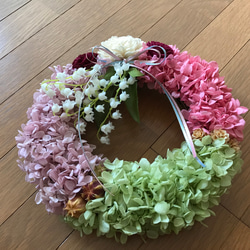 ♬ 自由なスタイルで飾れるカズラのリース（4800－4000＊残すところ1点