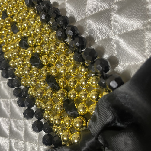 金黒ビーズのヘッドドレス セール中 ヘッドドレス（アクセサリー
