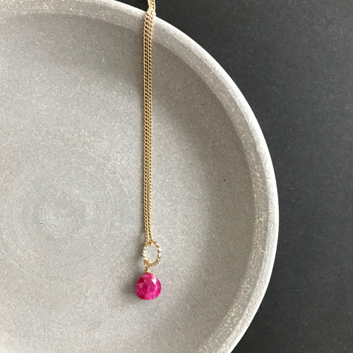 再販］美しいルビー♚ペンダントトップ ペンダントトップ m.y.♚パール