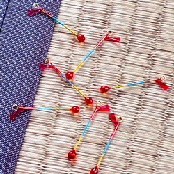 【片耳販売】終わりかけの線香花火ピアス イヤリング イヤーカフ ネックレス チャーム　 5枚目の画像