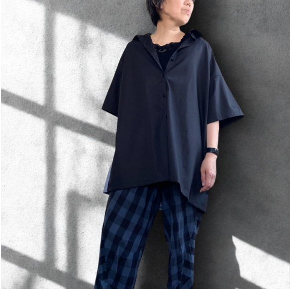 アシンメトリー❤ドッキングシャツ kOhAKUレイヤード風アシンメトリーシャツ[品番：MITW0018371