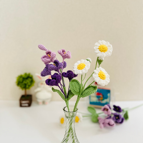 フラワー 枯れない花 編みぐるみ 花速 ブーケ 母の日 インテリア