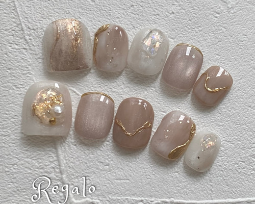 【316】オーダー❉くすみマグネット スキンベージュ ブラウン ニュアンスネイル 316】オーダー❉くすみマグネット スキンベージュ ブラウン